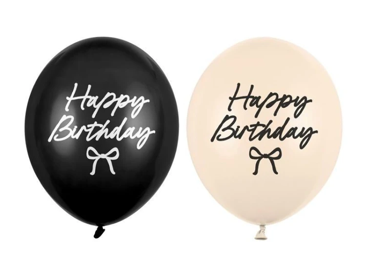 Balony Strong Happy Birthday Kokardki 30cm 50szt