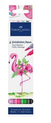 Pisak akwarelowy dwustronny 4kol FABER CASTELL