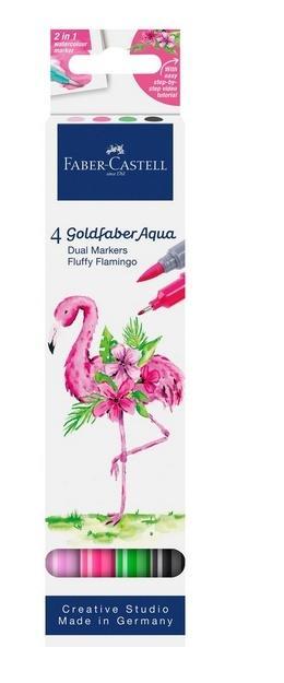Pisak akwarelowy dwustronny 4kol FABER CASTELL