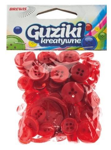 Guziki kreatywne czerwone 40g, Brewis