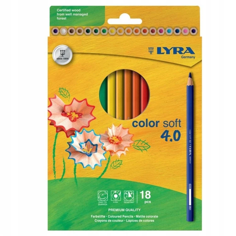 Ołówek Color Soft 4.0 Hangable 18 kolorów, Lyra