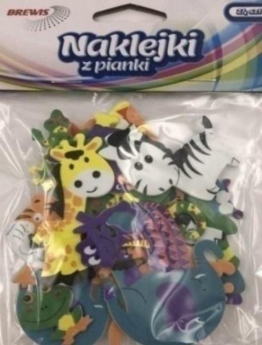 Naklejki z pianki dżungla 24szt, Brewis
