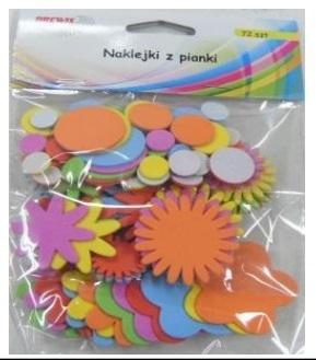 Naklejki z pianki 72szt, Brewis
