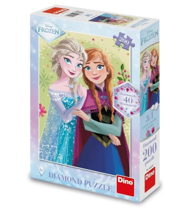 Puzzle z diamencikami Kraina Lodu 200el, Dino Toys