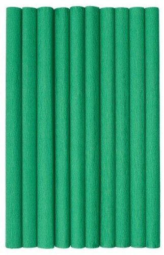 Bibuła marszczona zielony ciemny 10szt 50x200cm