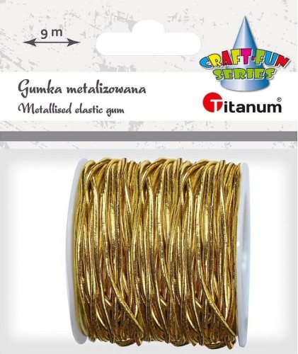 Gumka metalizowana 2mmx9m złota, Titanum