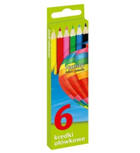Kredki ołówkowe 6 kolorów UNIONL, Grand