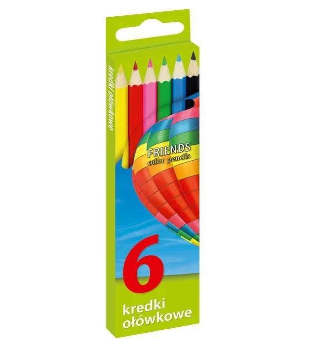 Kredki ołówkowe 6 kolorów UNIONL, Grand