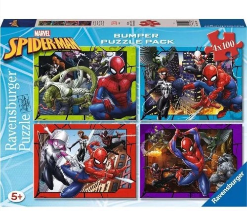 Puzzle 2D 4x100el Spiderman, Ravensburger