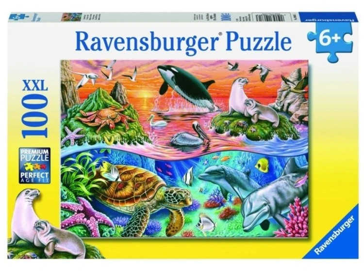 Puzzle 100 Wzburzony ocean XXL, Ravensburger