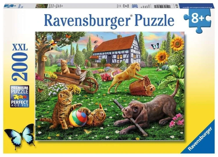 Puzzle XXL 200 Zwierzaki w ogrodzie, Ravensburger