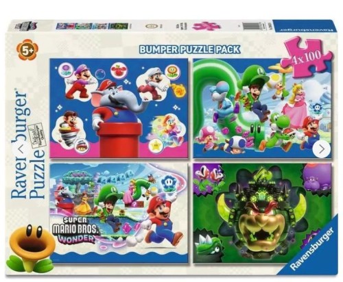 Puzzle 2D 4x100el Super Mario, Ravensburger
