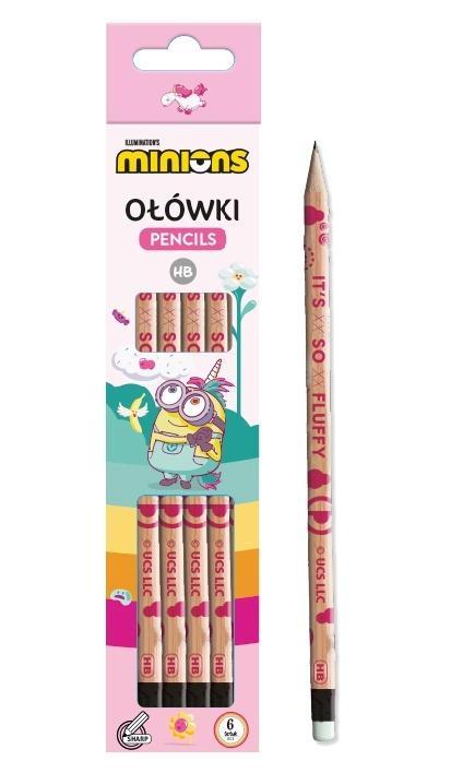 Ołówek z gumką Minionki 6szt, Beniamin