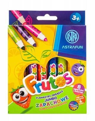 Flamastry zapachowe Jumbo Frutos 8 kolorów ASTRA