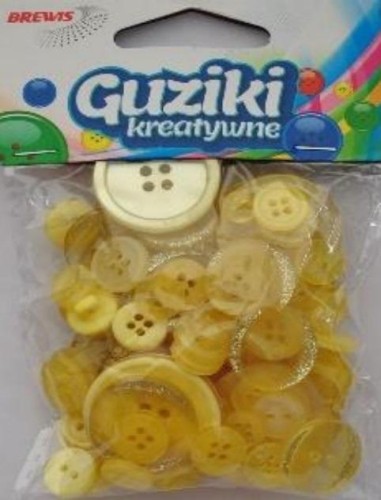 Guziki kreatywne żółte 40g, Brewis
