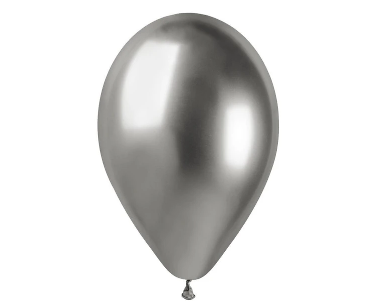Balony shiny srebrne 33cm 6szt