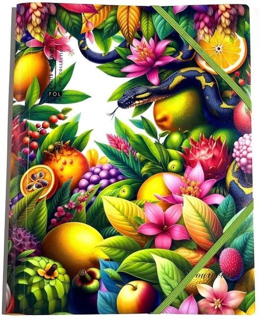 Teczka A4+ plastikowa z gumką Dżungla, Fresh