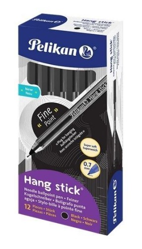 Długopis Hang Stick 0,7mm czarny (12szt) PELIKAN