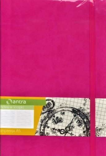 Notes A5 Kropki Impresja Różowy ANTRA, Antra