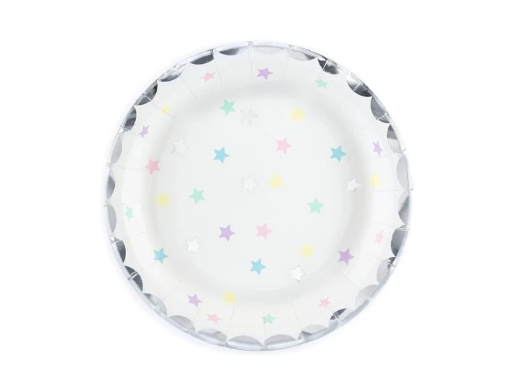 Talerzyki Jednorożec Gwiazdki 18cm 6szt