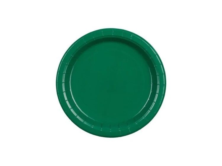 Talerzyki papierowe ciemny zielony 18cm 6szt