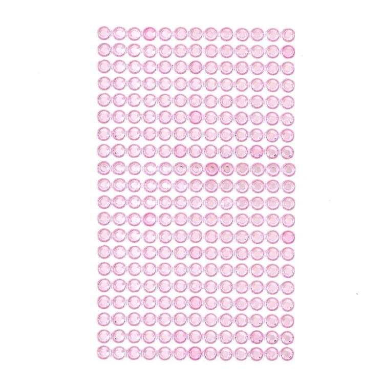 Kryształki samoprzylepne light pink 6mm 260szt