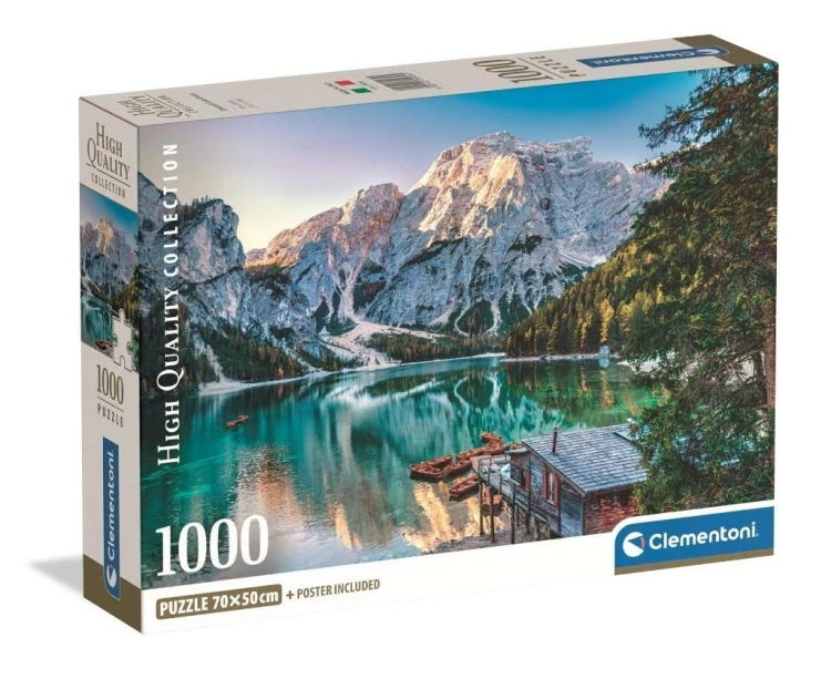 Puzzle 1000 Emerald Lake Braies, Clementoni