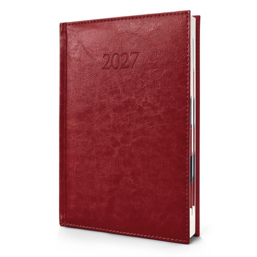 Kalendarz 2027 A5 Agenda Dzienny Bordo