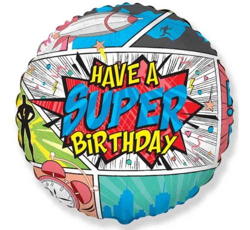 Balon foliowy SuperBirthday 45cm
