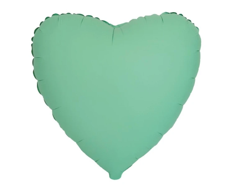 Balon foliowy Serce matowy miętowy 45cm