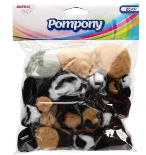 Pompony zwierzęta 54szt, Brewis