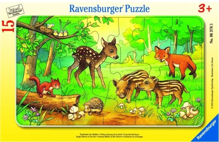 Puzzle 15 Leśne zwierzęta, Ravensburger
