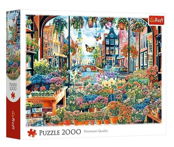 Puzzle 2000 Kwiaciarnia w Amsterdamie, Trefl