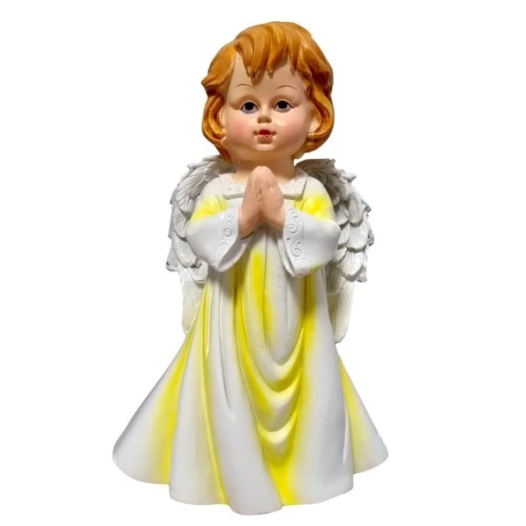 Figurka Anioł Modlący się - Żółty 22cm