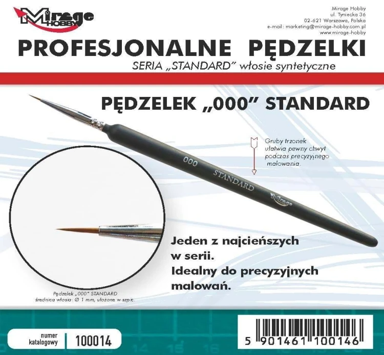 Pędzelek standard 000, Mirage Hobby