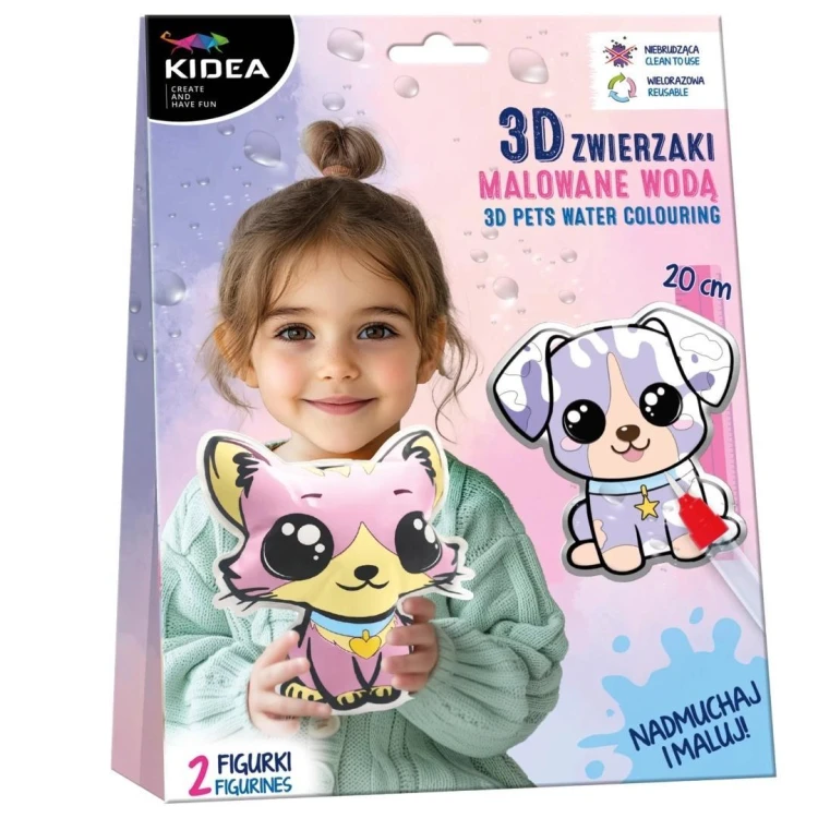 Magiczne zwierzaki do malowania wodą KIDEA