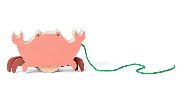 Drewniany krab do ciągnięcia, BS Toys