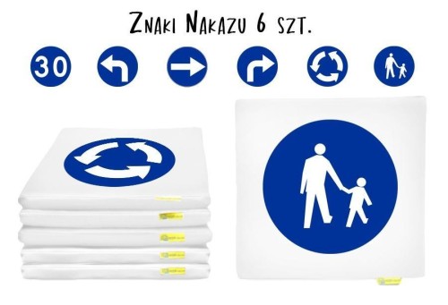 Poduszki Znaki Drogowe 3cm 6szt, Akson