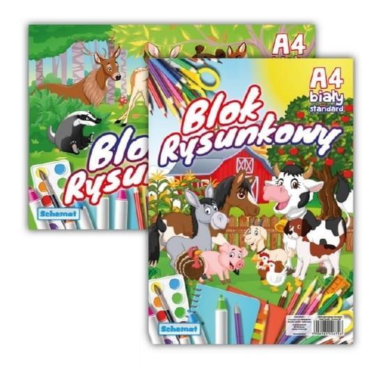 Blok rysunkowy A4/20K 80g biały (10szt), Schemat