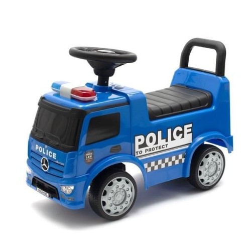 Jeździk Mercedes Police niebieski dźwięk, Baby Mix