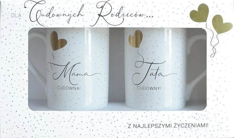 Kubek komplet Mama/Tata, Kukartka