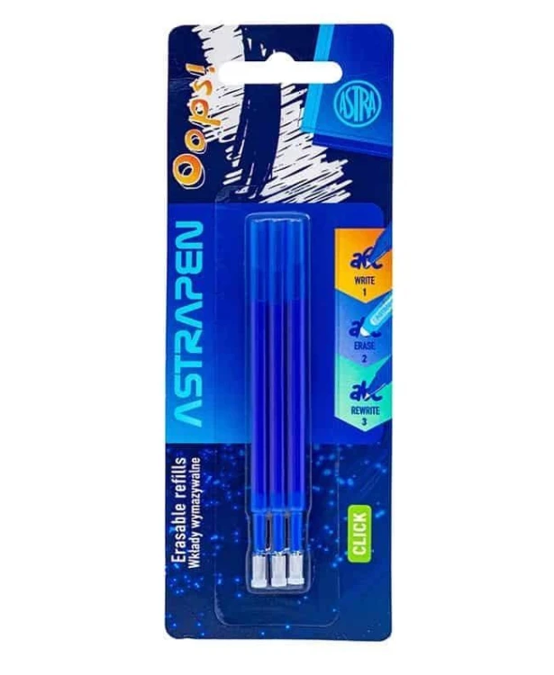 Wkłady wymazywalne 0,5mm Click 3szt ASTRA
