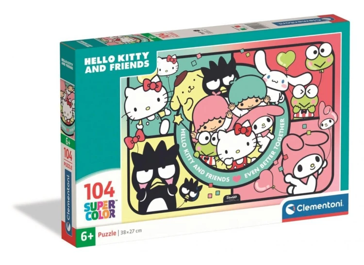 Puzzle 104 Super Color Hello Kitty, Clementoni