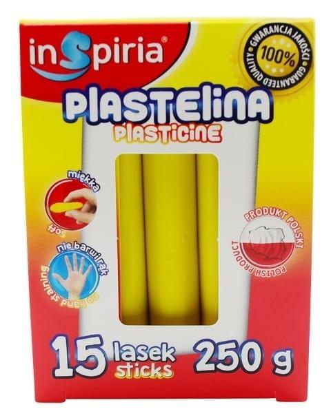 Plastelina żółta 15 lasek 250g, InSpiria