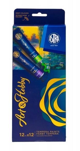 Farby tempera 12kol 12ml ASTRA, Astra