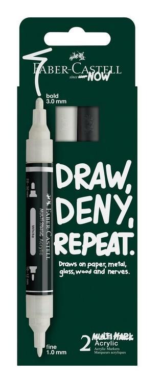 Markery akrylowe Multimark 2kol. FABER CASTELL