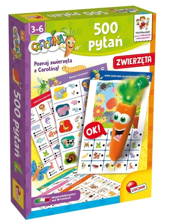 Carotina - 500 pytań Zwierzęta, Lisciani