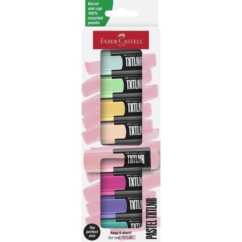 Zakreślacz mini TXTLNR pastel 8szt, Faber Castell