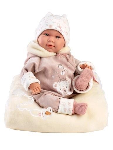 Lalka bobas płacząca Lala z podusią 42cm, Llorens