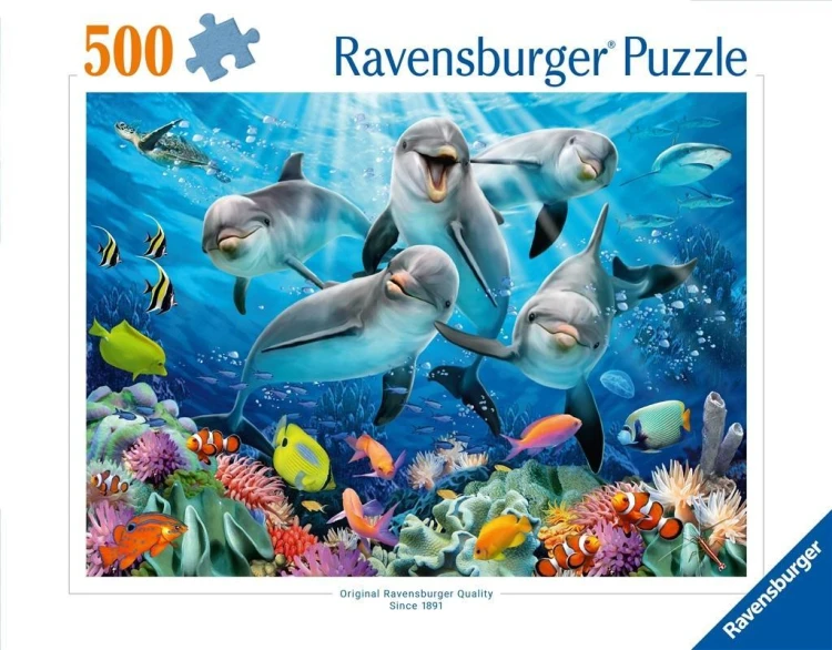 Puzzle 2D 500 Delfiny, Ravensburger